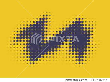 abstract halftone banner on a bold yellow background. Vector illustration abstract halftone banner on a bold yellow background. Vector illustration 119746934