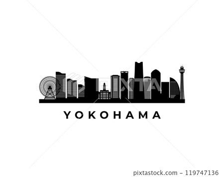 Vector Yokohama  skyline.  119747136
