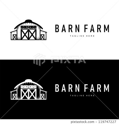 Farm barn logo vector warehouse simple minimalist vintage old village templet illustration Farm barn logo vector warehouse simple minimalist vintage old village templet illustration 119747227