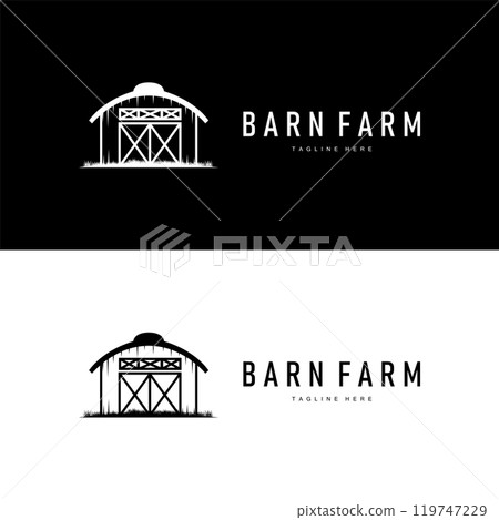Farm barn logo vector warehouse simple minimalist vintage old village templet illustration Farm barn logo vector warehouse simple minimalist vintage old village templet illustration 119747229