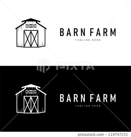 Farm barn logo vector warehouse simple minimalist vintage old village templet illustration Farm barn logo vector warehouse simple minimalist vintage old village templet illustration 119747231