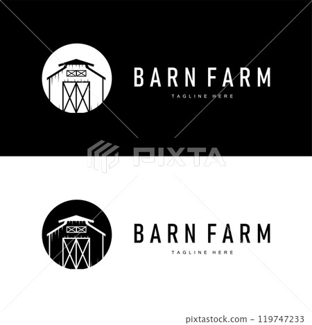 Farm barn logo vector warehouse simple minimalist vintage old village templet illustration Farm barn logo vector warehouse simple minimalist vintage old village templet illustration 119747233