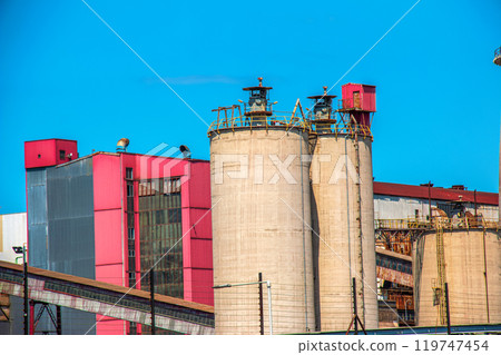Coal-fired power plant in Bojnice, Slovakia. Produces 1.2 TWh of electricity. Works on brown coal. Energy crisis. Coal-fired power plant in Bojnice, Slovakia. Produces 1.2 TWh of electricity. Works on brown coal. Energy crisis. 119747454