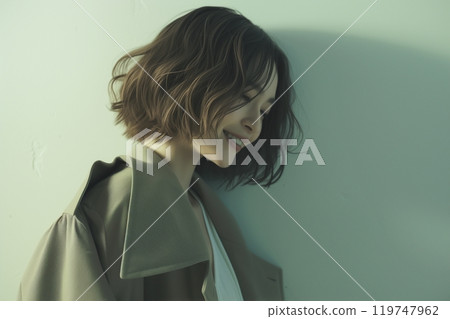 Fashionable hairstyles for women and hairstyles "AI generated images" 119747962