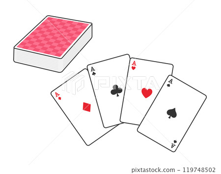紙牌遊戲插圖 紙牌遊戲插圖 119748502
