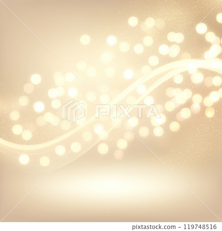 Image of light waves flowing on a beige background 119748516