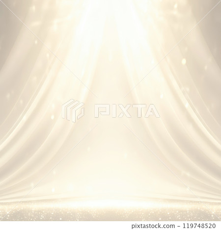 Image of light waves flowing on a beige background 119748520