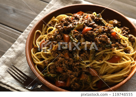 乾咖哩義大利麵 119748555