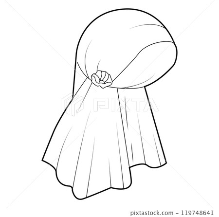 Juliet Cap Hat. Vintage Head Fashion accessory cap clothing technical illustration. Vector headgear for Men, women, Juliet Cap Hat. Vintage Head Fashion accessory cap clothing technical illustration. Vector headgear for Men, women, 119748641