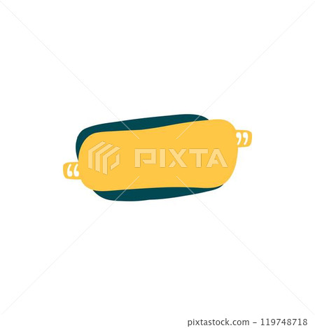 Quotes frame. Quote remark, mention quotations frame and callout text template. Talk remark quotation frames, citation memo or dialog box bubble. Isolated vector symbols icon 119748718