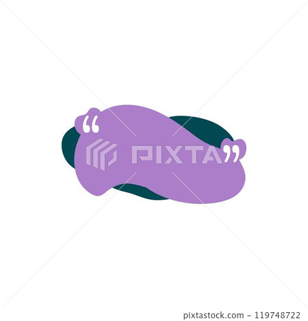Quotes frame. Quote remark, mention quotations frame and callout text template. Talk remark quotation frames, citation memo or dialog box bubble. Isolated vector symbols icon 119748722
