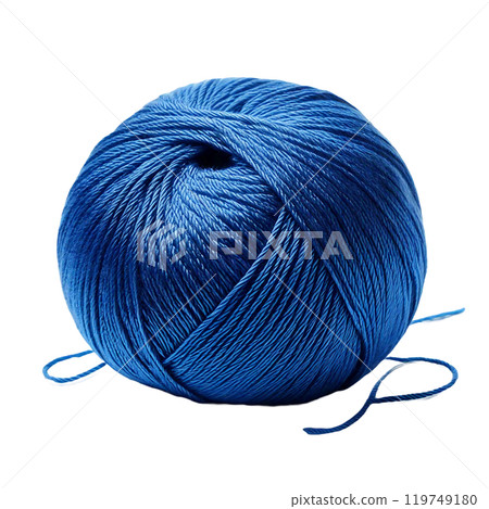 blue ball of yarn 119749180