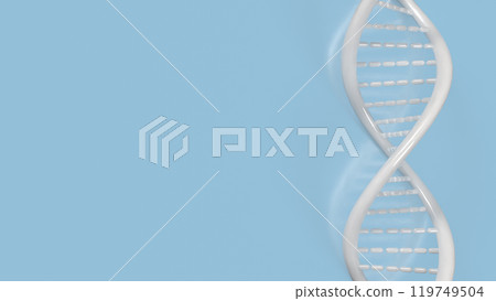 The white dna on blue background for sci or medical concept 3d rendering. 119749504