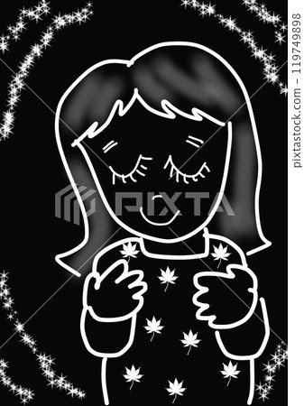 Girl with long eyelashes 119749898