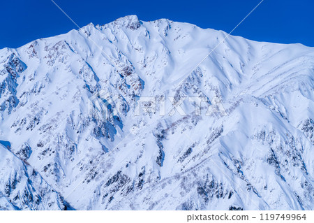 [雪山素材]冬天從琴見山看的風景[長野縣] 119749964