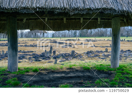 Evening view of the Oyu Stone Circle, a Jomon World Heritage Site Evening view of the Oyu Stone Circle, a Jomon World Heritage Site 119750029