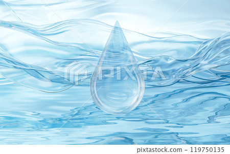 crystal, transparent, falling 119750135