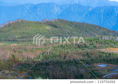 [Mountain material] Tenguhara and sea of clouds in early autumn [Nagano Prefecture] 119750268