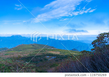 [Mountain material] Tenguhara and sea of clouds in early autumn [Nagano Prefecture] 119750269