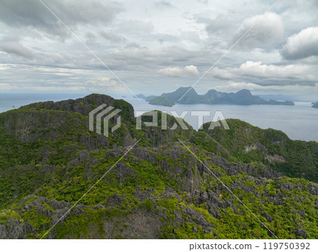 Rock formation on Miniloc Island. El Nido, Palawan. Philippines. Rock formation on Miniloc Island. El Nido, Palawan. Philippines. 119750392