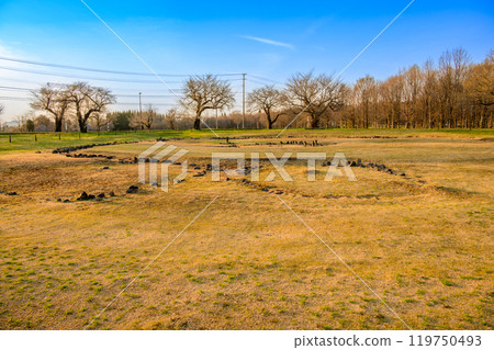 Evening view of the Oyu Stone Circle, a Jomon World Heritage Site Evening view of the Oyu Stone Circle, a Jomon World Heritage Site 119750493