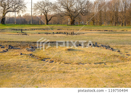 Evening view of the Oyu Stone Circle, a Jomon World Heritage Site Evening view of the Oyu Stone Circle, a Jomon World Heritage Site 119750494