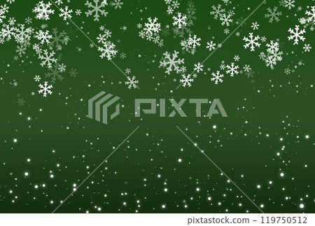 Green snowflake seamless background 119750512
