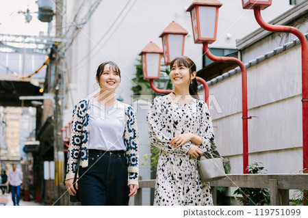 A woman walking in Minami, Osaka 119751099