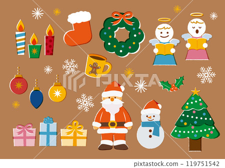 可愛的聖誕插畫素材_1 119751542