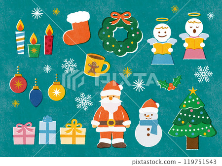 Cute Christmas illustration material_2 119751543