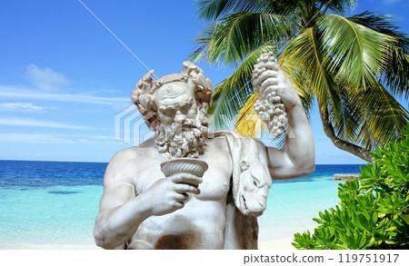 Greek god Bacchus, marble statue Greek god Bacchus, marble statue 119751917