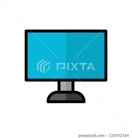Monitor icon logo design template isolated illustration Monitor icon logo design template isolated illustration 119752584