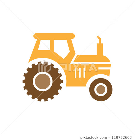 Tractor icon logo design template isolated illustration Tractor icon logo design template isolated illustration 119752603