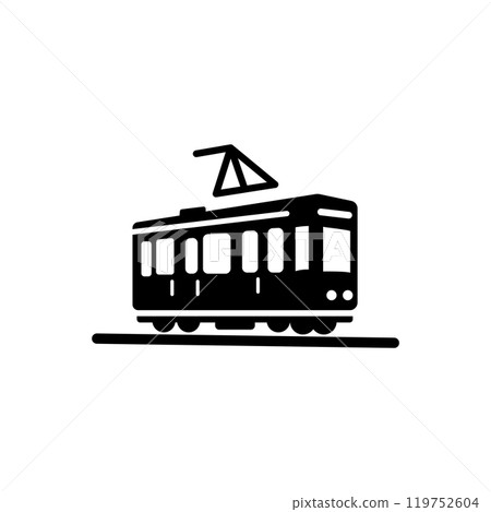 Tram icon logo design template isolated illustration 119752604