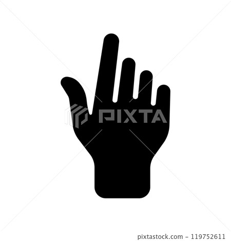 Hand icon logo design template isolated illustration 119752611