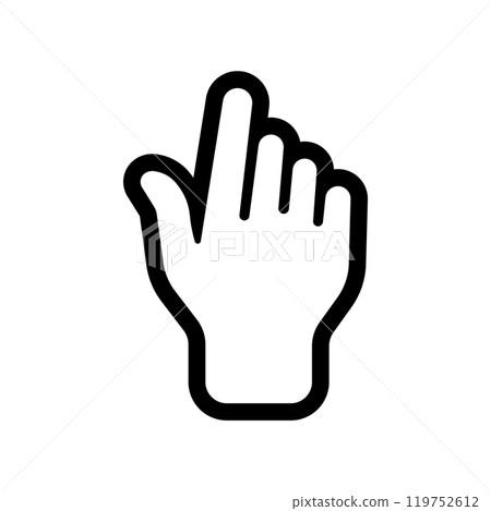 Hand icon logo design template isolated illustration 119752612