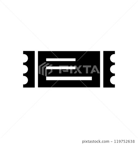Ticket icon logo design template isolated illustration 119752638