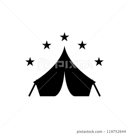 Tent icon logo design template isolated illustration 119752644
