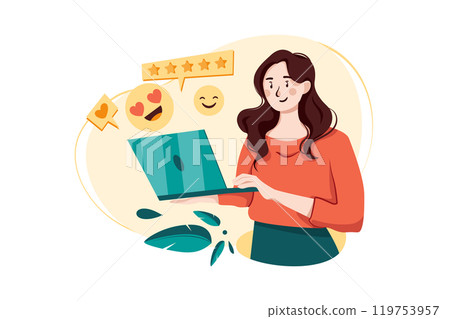 Customer Loyalty IllustrationCustomer Loyalty concept. Flat illustration isolated on white background 119753957