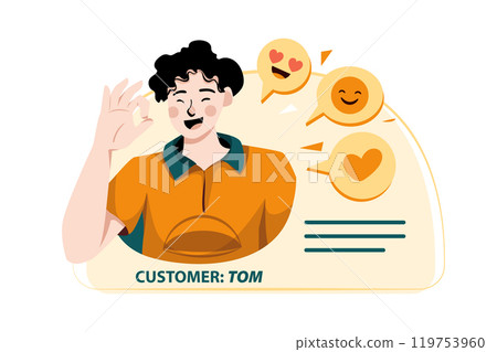 Customer Loyalty IllustrationCustomer Loyalty concept. Flat illustration isolated on white background 119753960