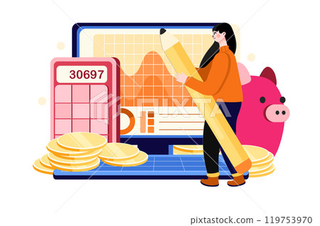 Female accountant Female accountant 119753970