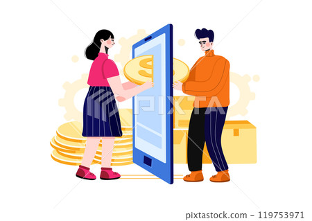 Mobile money transfer Mobile money transfer 119753971