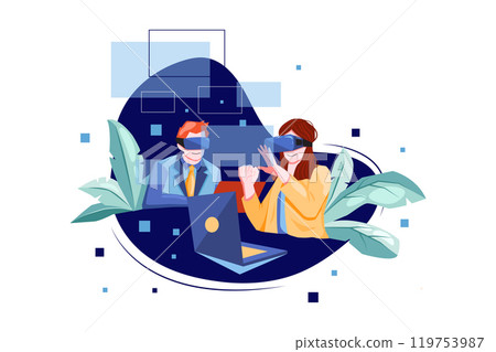 Virtual Business meeting Virtual Business meeting 119753987