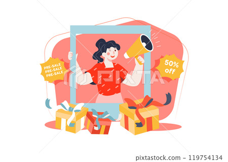 Shopping Promotion Illustrations 119754134
