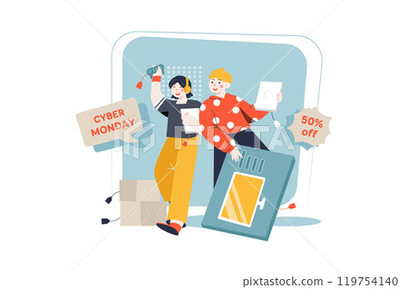 Shopping Promotion Illustrations 119754140