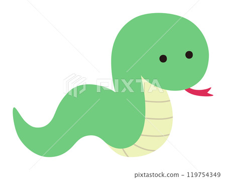 Cute snake vector illustration Snake Year of the Snake Zodiac Icon New Year's card 119754349