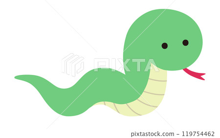 Cute snake vector illustration Snake Year of the Snake Zodiac Icon New Year's card Cute snake vector illustration Snake Year of the Snake Zodiac Icon New Year's card 119754462