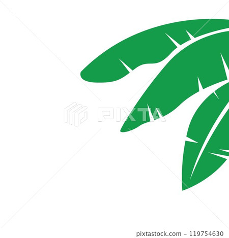 banana leaves vector element design template 119754630