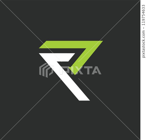 R or P letter icon logo vector simple design concept 119754633