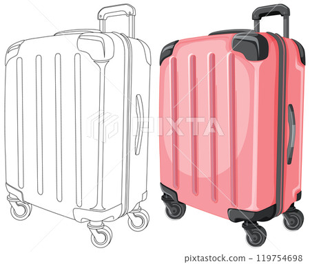 Modern Luggage with Wheels 119754698